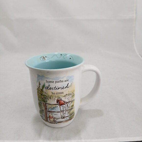Disney  16 oz Winnie The Poo Mug Some Paths Are Destined To Cross - Picture 1 of 4